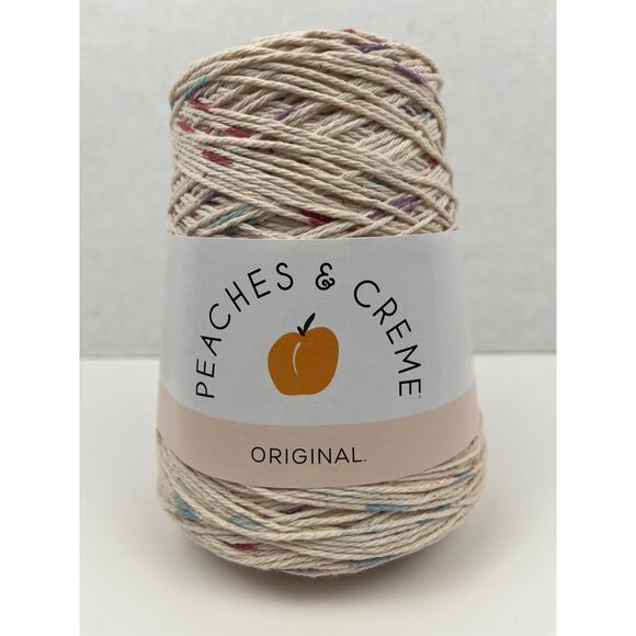 Peaches & Creme Cotton Yarn Panorama 14 Oz 674 yds Multicolor Beige Blue Red - Picture 1 of 4